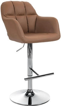 CLP Barhocker Natoma chrom hellbraun (322977)