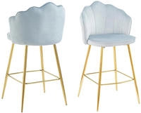 SalesFever Barhocker "Clam Barstuhl mit Stil" Set, 2er Set, Extravagantes