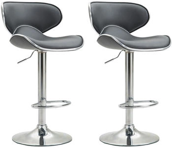 CLP 2er Set Barhocker Las Vegas V2 chrom grau (308388)
