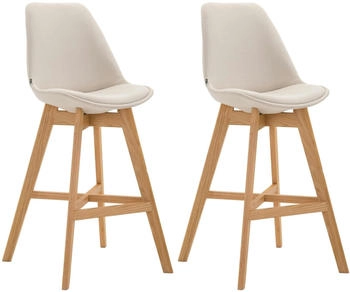 CLP 2er Set Barhocker Cannes Stoff natura creme (306998)