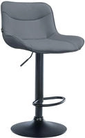 Barhocker Vonore Kunstleder Grau Schwarz