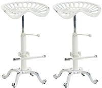 Clp - 2er Set Barhocker Butch Antik Wei&szlig;