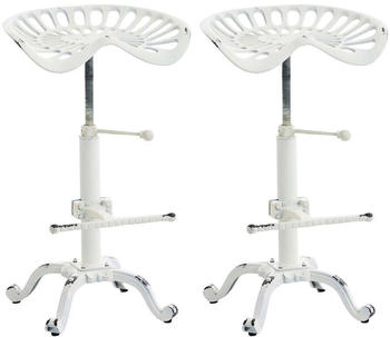 CLP 2er Set Barhocker Butch antik wei&szlig; (314334)