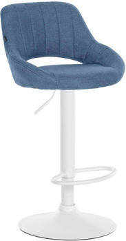 CLP Barhocker Milet Stoff wei&szlig; blau (321274)