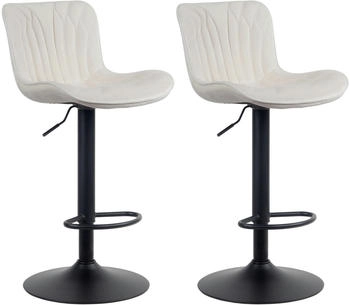 CLP 2er Set Barhocker Linus Samt creme (322362)