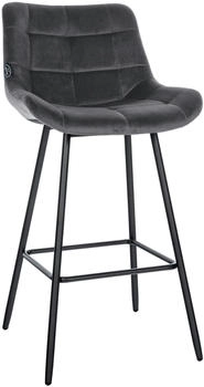 CLP Barhocker Weston Samt dunkelgrau (321467)