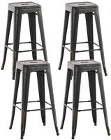 Clp - 4er Set Barhocker Joshua Schwarz-gold