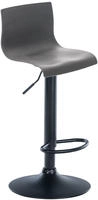 Barhocker Hover Kunststoff Grau Metall Matt Schwarz