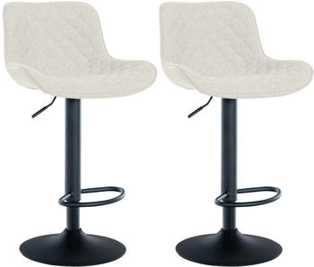CLP 2er Set Barhocker Minosa Stoff creme (322854)