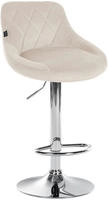 Barhocker Lazio Samt Creme Chrom
