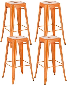 CLP 4er Set Barhocker Joshua orange (312754)