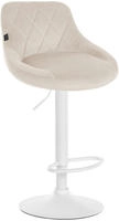 Barhocker Lazio Samt Creme Wei&szlig;