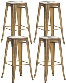 CLP 4er Set Barhocker Joshua gold (312747)