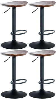 CLP 4er Set Barhocker Skelde walnuss (324622)
