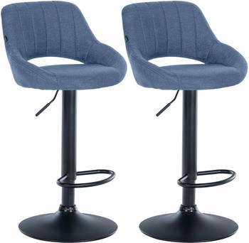 CLP 2er Set Barhocker Milet Stoff B blau (324416)