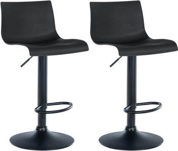 CLP 2er Set Barhocker Branford Kunststoff schwarz (323623)