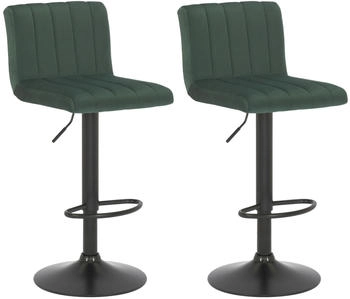 CLP 2er Set Barhocker Jamie Samt gr&uuml;n (323344)