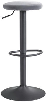 Finebuy Barhocker Samt Hocker Stoff/Metall Bistrohocker Drehbar - schwarz (FB23318)