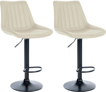 CLP 2er Set Barhocker Toni schwarz creme (324196)