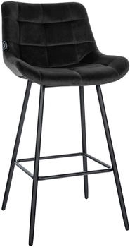 CLP Barhocker Weston Samt schwarz (321472)