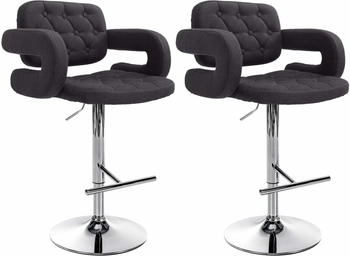 CLP 2er Set Barhocker Dublin Stoff C schwarz (312953)