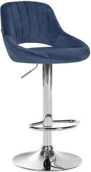 CLP Barhocker Milet Samt chrom blau (322430)