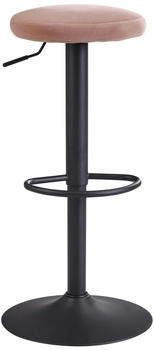 Finebuy Barhocker Samt/Metall Bistrohocker Drehbar - rosa (FB23314)