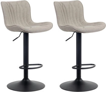 CLP 2er Set Barhocker Linus Stoff taupe (322365)