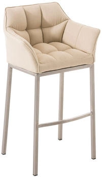CLP Barhocker Damaso E Stoff mit 4-Fu&szlig; creme (101160404)