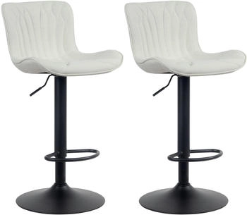 CLP 2er Set Barhocker Linus Stoff creme (322368)