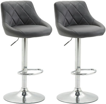 CLP 2er Set Barhocker Lazio grau (307026)