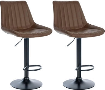 CLP 2er Set Barhocker Toni schwarz braun (324195)