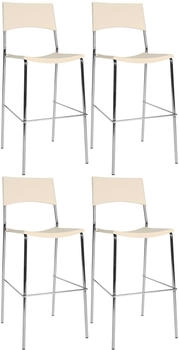 CLP 4er Set Barhocker Genua creme (319559)