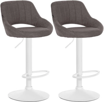 CLP 2er Set Barhocker Milet Stoff W dunkelgrau (324420)