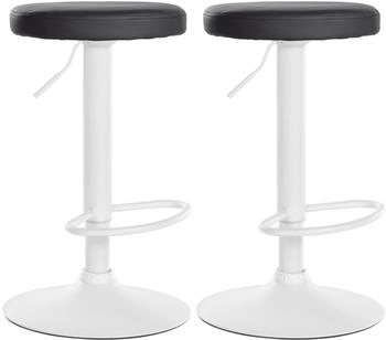 CLP 2er Set Barhocker Ponte wei&szlig; schwarz (323502)