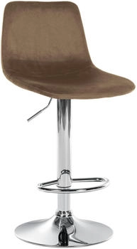 CLP Barhocker Divo Samt Chrom braun (321714)