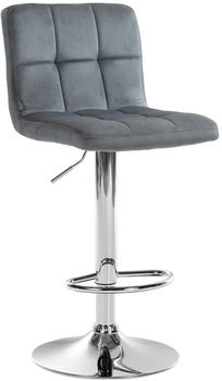 CLP Barhocker Peru Samt chrom dunkelgrau (322492)