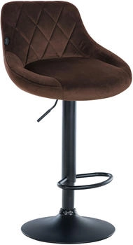 CLP Barhocker Lazio Samt schwarz braun (322735)