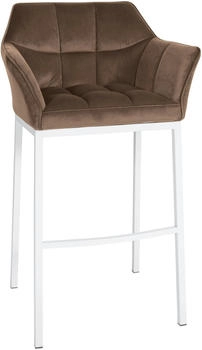 CLP Barhocker Damaso W Samt mit 4-Fu&szlig; braun (321956)