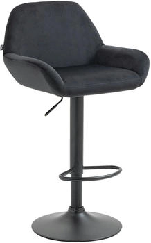 CLP Barhocker Braga Samt schwarz schwarz (320903)