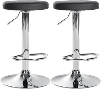CLP 2er Set Barhocker Ponte chrom schwarz (323490)