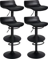Clp - 4er Set Barhocker Aveiro Kunstleder Schwarz
