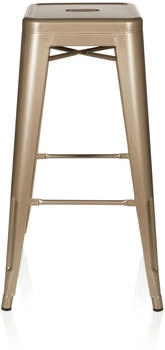 HJH Office Barhocker VANTAGGIO HIGH metallic champagner beige (645013)