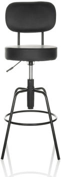 HJH Office Barhocker/Tresenhocker DISC HIGH schwarz schwarz Kunststoff (729456)