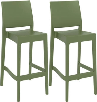 CLP 2er Set Barhocker Maya oliv (324654)
