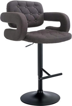 CLP Barhocker Dublin STOFF schwarz dunkelgrau (318194)