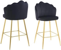 SalesFever Barhocker "Clam Barstuhl mit Stil" Set, 2er Set, Extravagantes