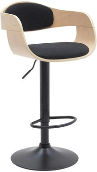 CLP Barhocker Kingston B Stoff natura/schwarz (321629)