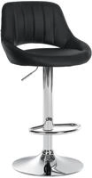 Barhocker Milet Kunstleder Schwarz Chrom