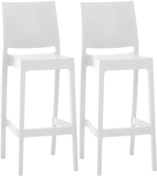 CLP 2er Set Barhocker Maya wei&szlig; (304819)